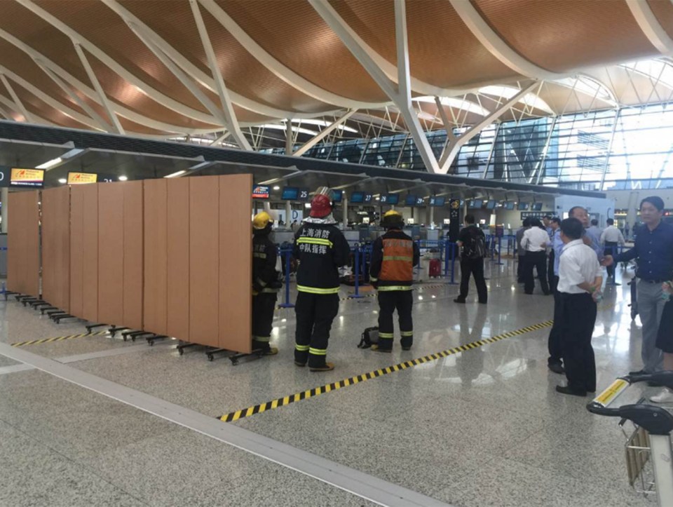  Flights have not been affected by the blast and three people have been taken to hospital