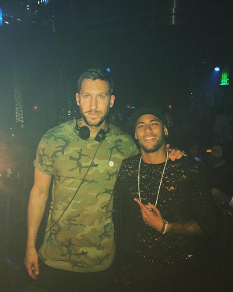  Neymar also saw DJ Calvin Harris play a set in Las Vegas nightclub