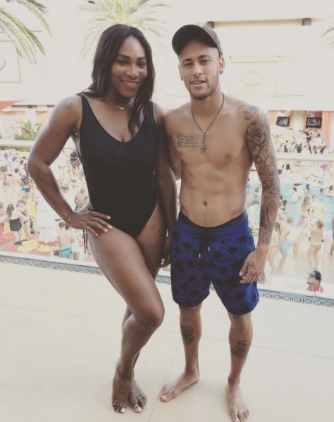  Neymar hung out with Serena Williams at a pool party in Las Vegas