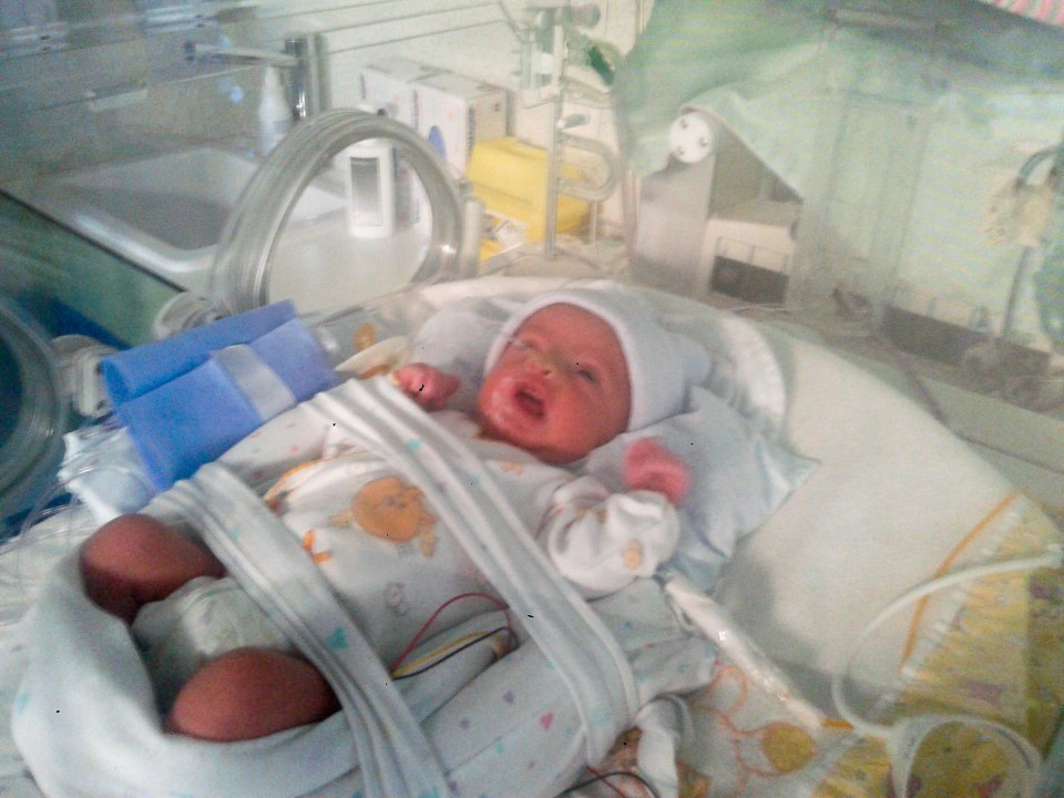 Lourenco Salvador was born on June 7 by caesarean section at 32 weeks