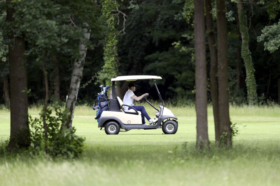  Rooney in his golf buggy