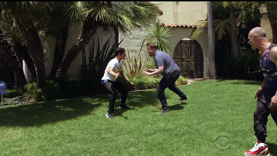  Things started to take a bizarre turn when they stopped off outside a stranger’s house so that James and Anthony Kiedis could have a quick wrestling match in their front garden