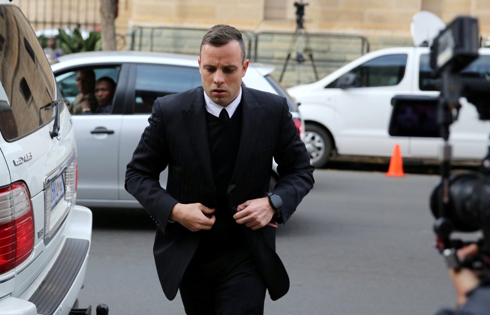  Former Paralympic star Oscar Pistorius arrives in court for sentencing this morning