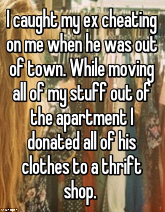 One spurned lover donated her ex's clothes to a thrift shop