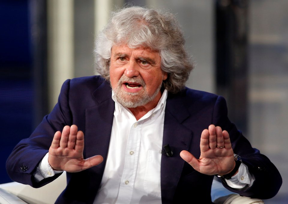  Leader of the Five Star Movement and comedian Beppe Grillo