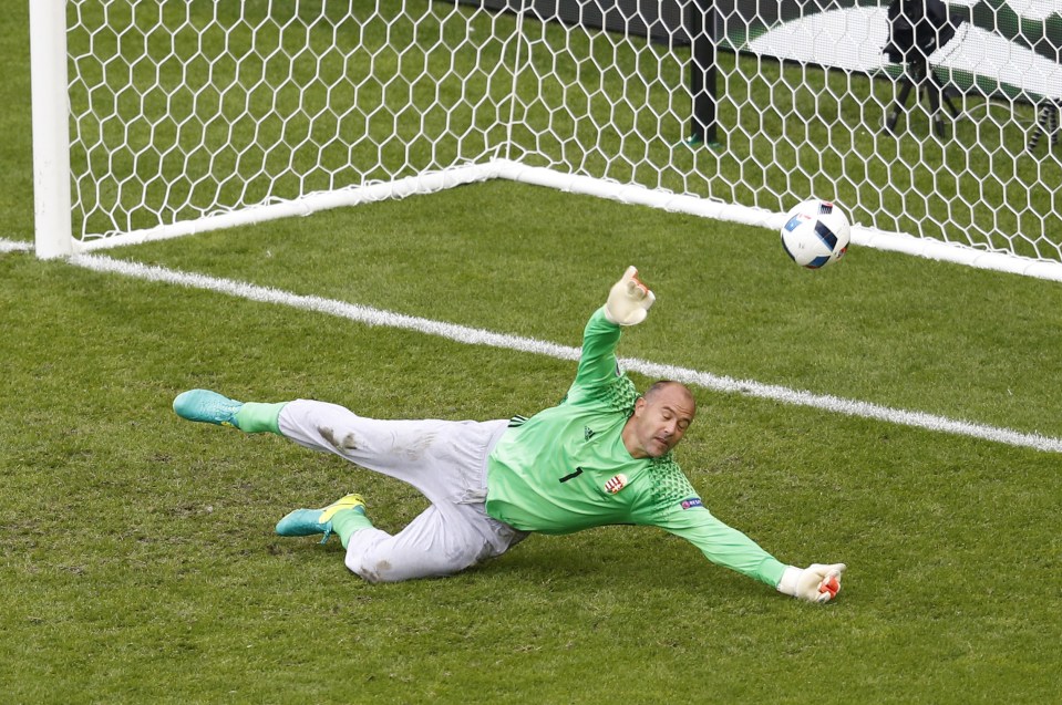  Kiraly - at 40 years, 75 days - became the oldest player to ever play at the Euros