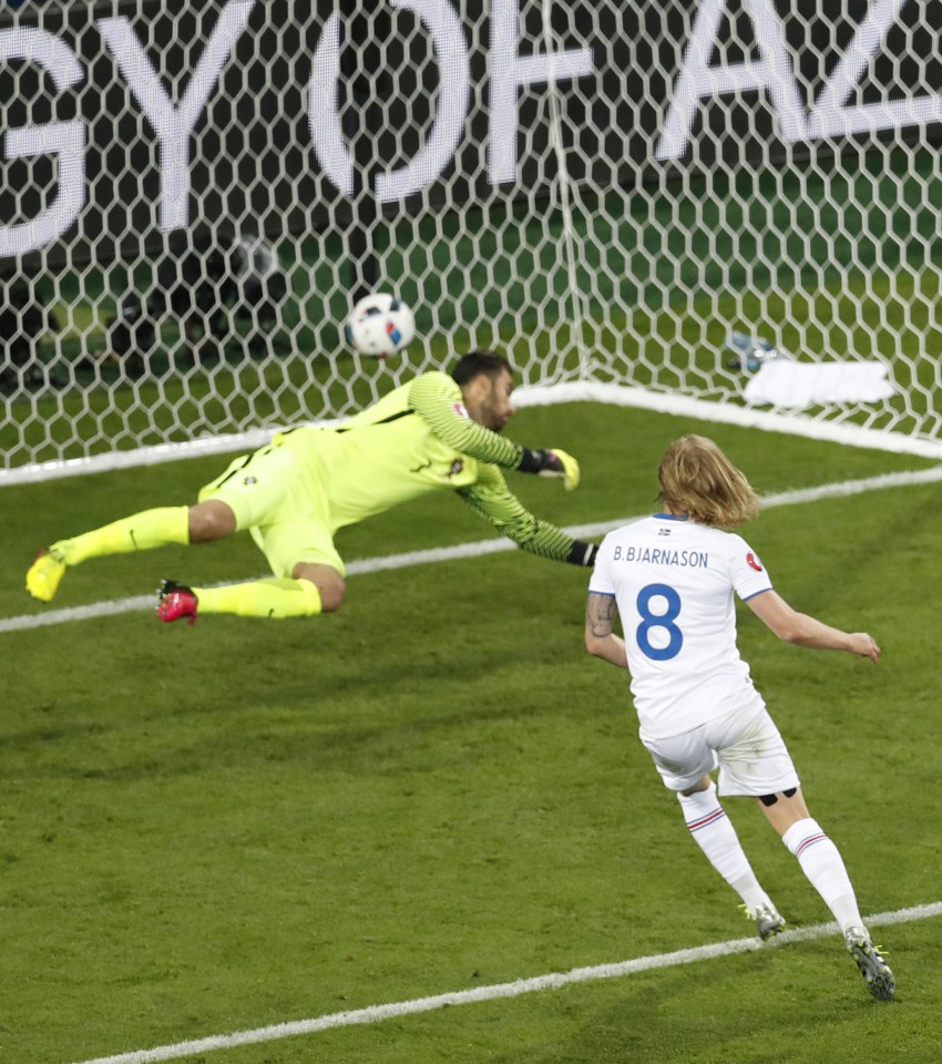  Birkir Bjarnason makes history as he scores Iceland's first-ever major tournament goal