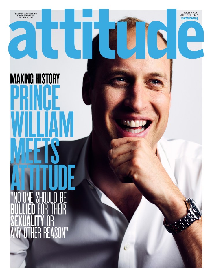  Prince William is the first royal to grace the cover of a gay magazine