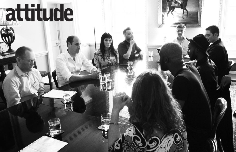  Prince William sat down with the magazine and members of the LGBT community