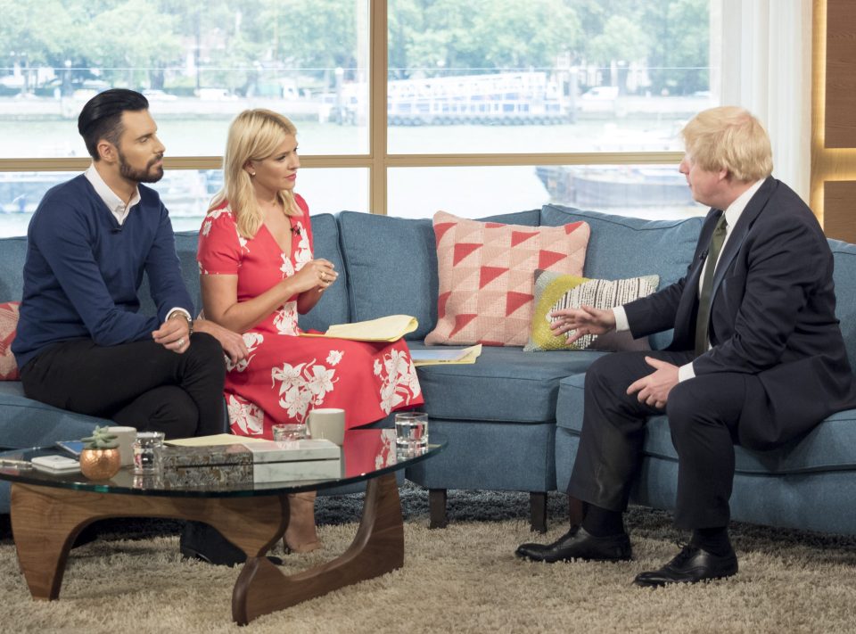  Boris Johnson was given a tough time on This Morning by Holly Willoughby and Rylan Clark