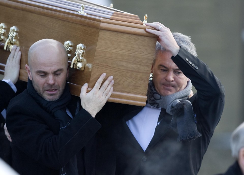  Charlie Nicholas and his brother Stephen served as pall bearers during their father’s funeral seven years ago after he died of cancer