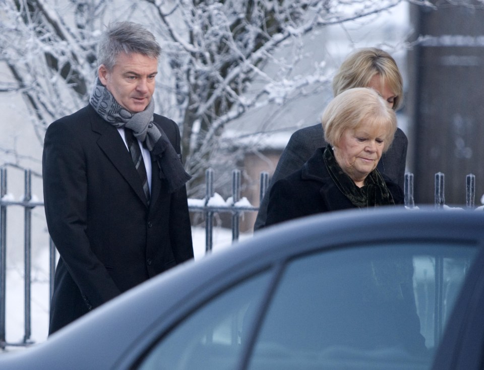  Charlie Nicholas and his mum Christina at Charlie senior’s funeral in 2009