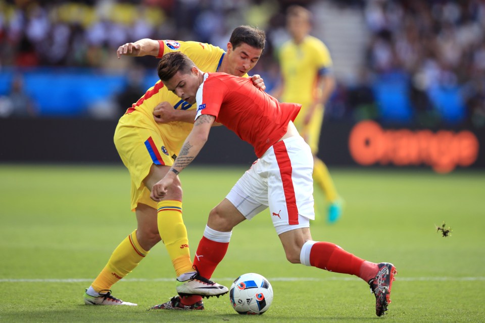  Midfielder Granit Xhaka is a very good presser and works hard for Switzerland