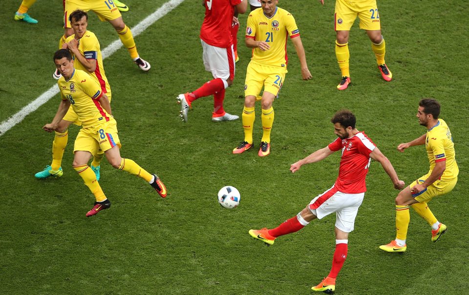  Admir Mehmedi of Switzerland scored a sweet volley to make the score 1-1