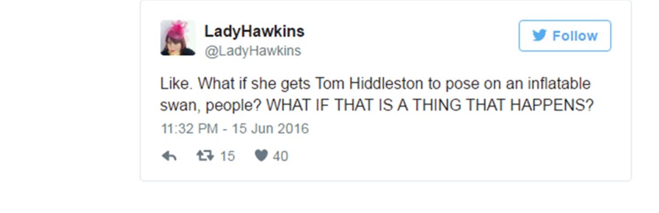 Tweets on Taylor Swift and Tom Hiddleston are dating