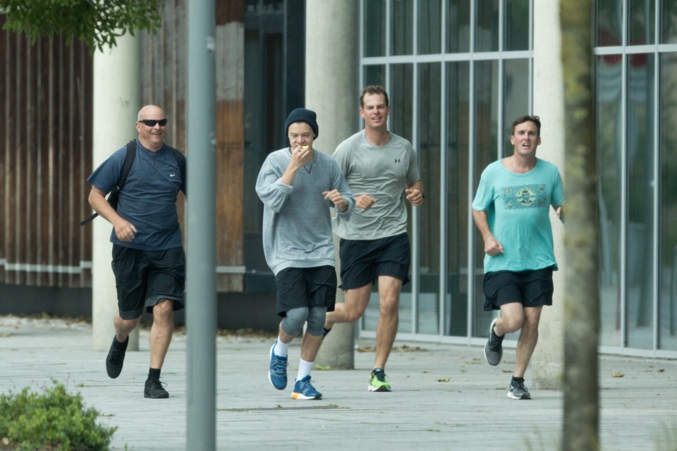  Harry stops for a snack on his run