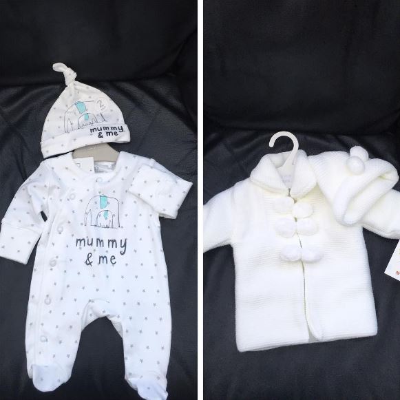  The ex soap star posted a picture of her baby's new clothes