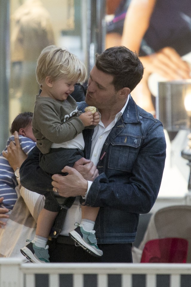 Michael Buble and son Noah 