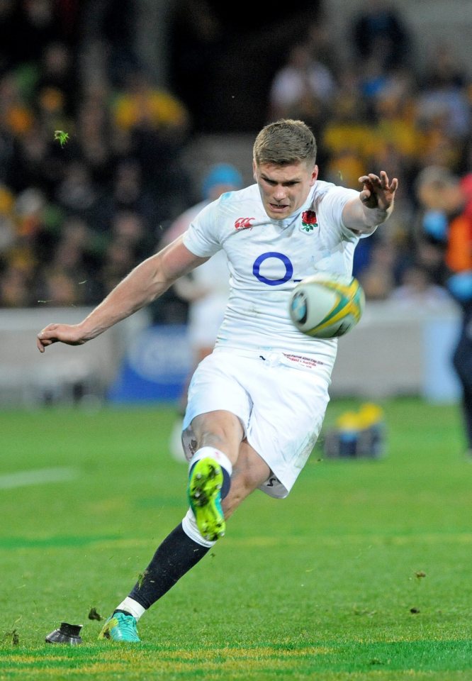  Owen Farrell missed his first penalty but regained his composure to slot vital points