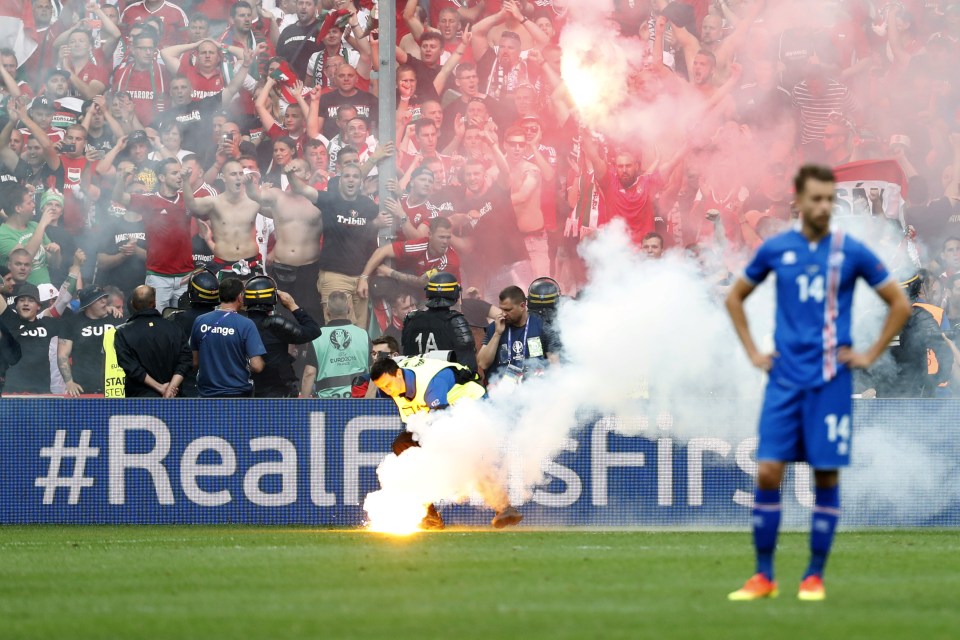 This summer's European Championships have been blighted by crowd trouble involving flares with a number of nations being punished by Uega for their fans' behaviour