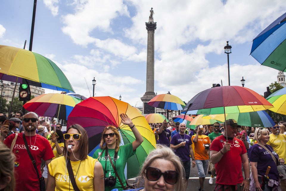  Thousands attended last year's Gay Pride event in London