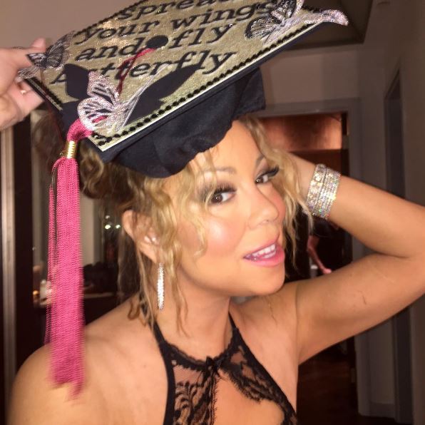  Mariah sported a fancy mortarboard in one of her fun snaps