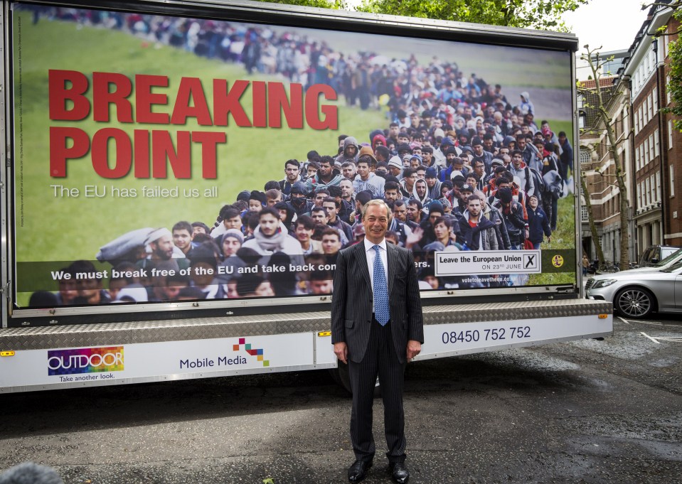  The Ukip leader defended his controversial poster on immigration