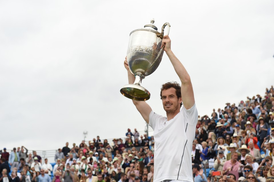  Andy Murray celebrated a fifth title at Queen's on Sunday