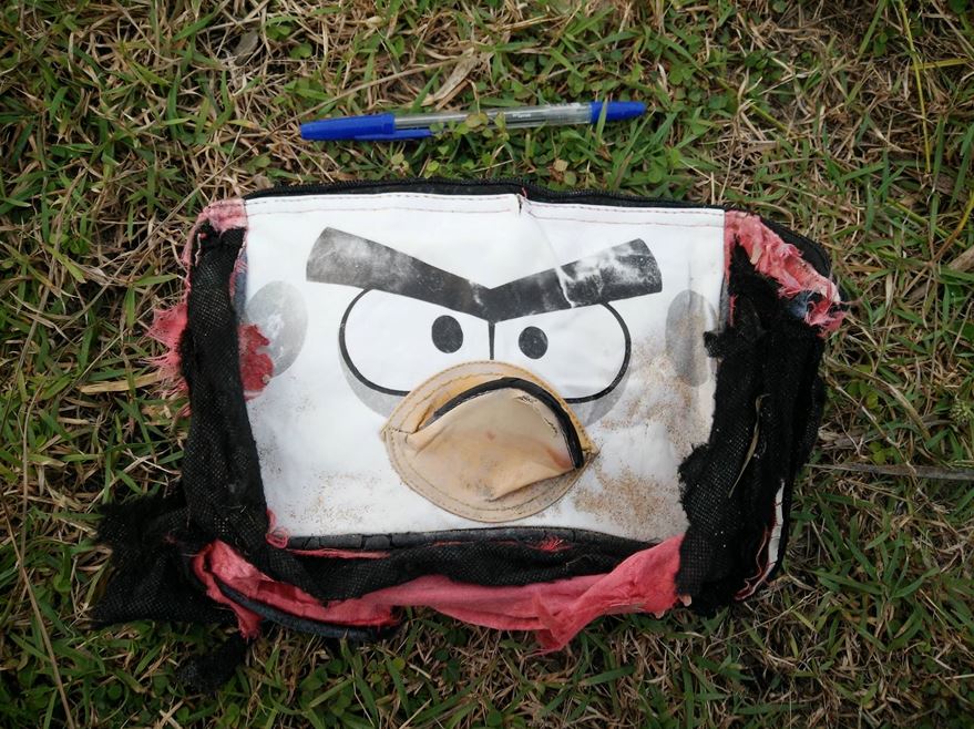  Among the items found was an Angry Birds bag. Sleuth Blaine Gibson believes it may originate from flight MH370