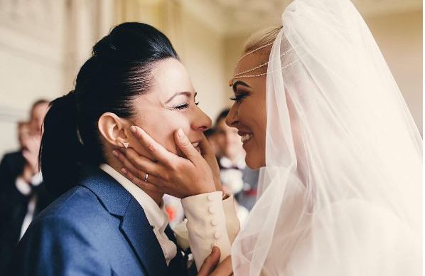  Lucy shared a sweet snap from her wedding to Georgina Gordon