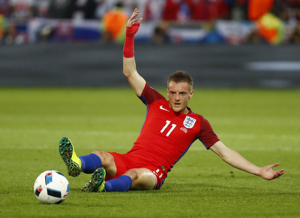  Jamie Vardy struggled to insert himself into the game against Slovakia