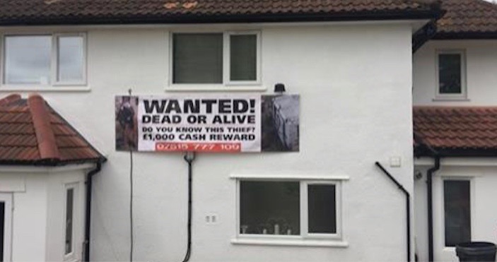  He put the poster up because he was unhappy with the police probe