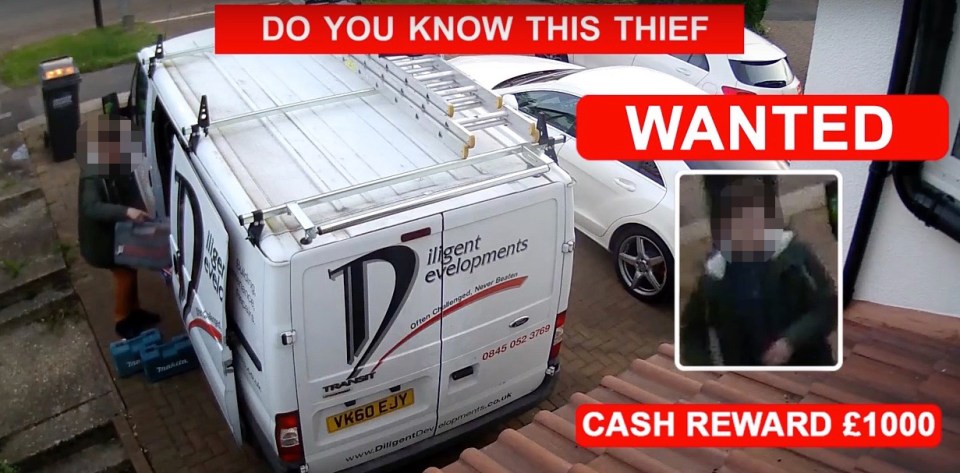  A poster showing CCTV footage of the suspected thief