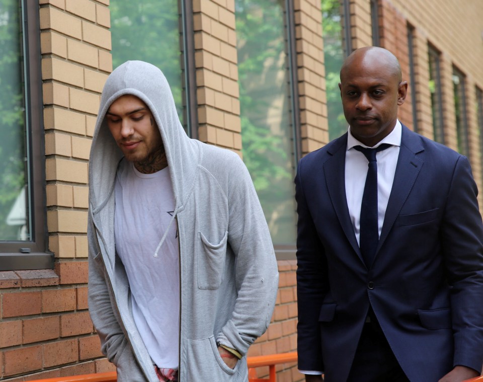  Marco was joined by his lawyer as he headed into Hammersmith Magistrates Court