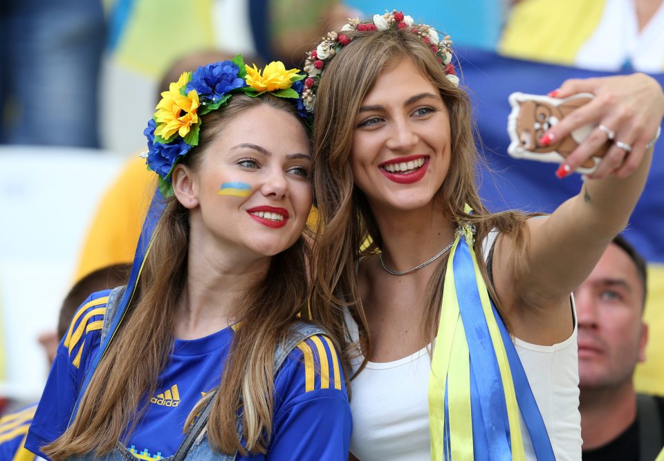 Ukraine fans tried to enjoy themselves despite their exit already having been confirmed