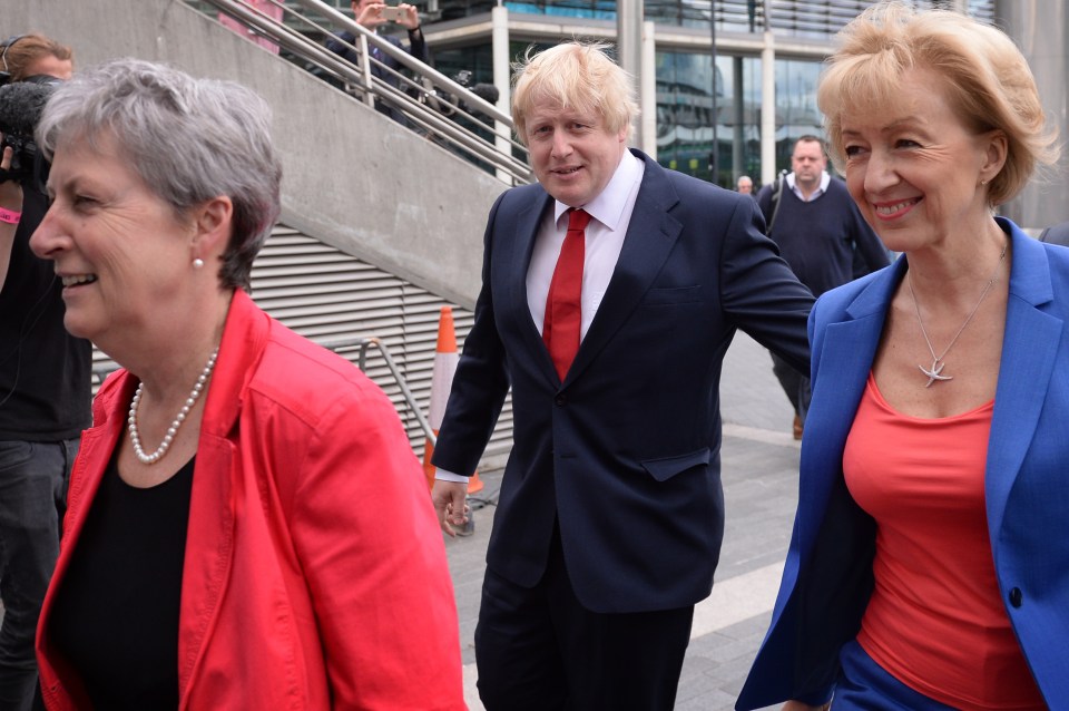  Boris Johnson has backed Andrea Leadsom (right) as the best candidate to take over leadership of the Conservative party