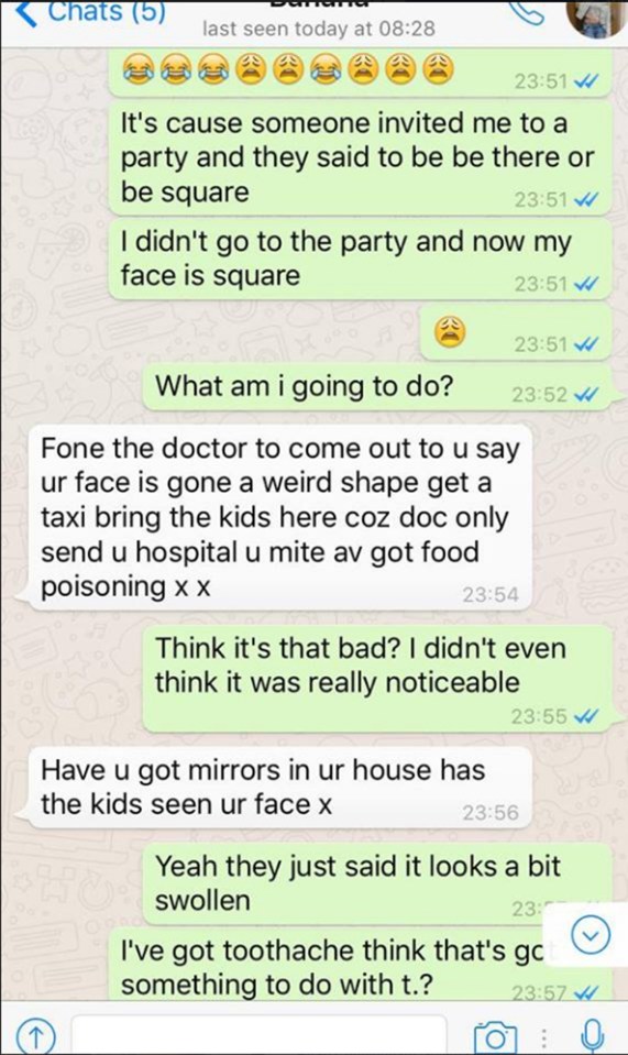  Rebecca's poor mum was beside herself with worry