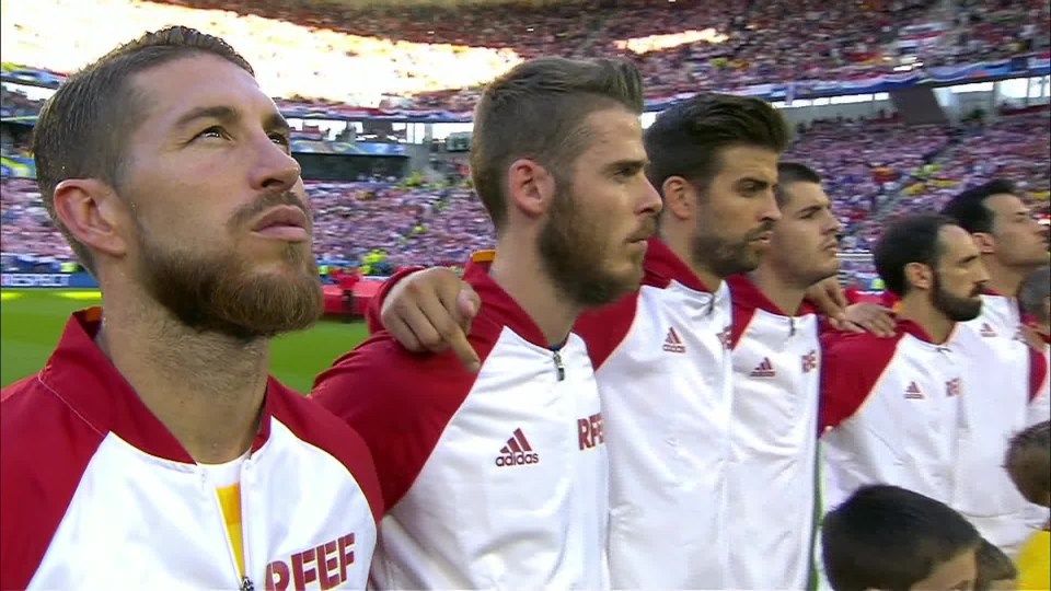  Gerard Pique appears to stick his middle finger up to the cameras