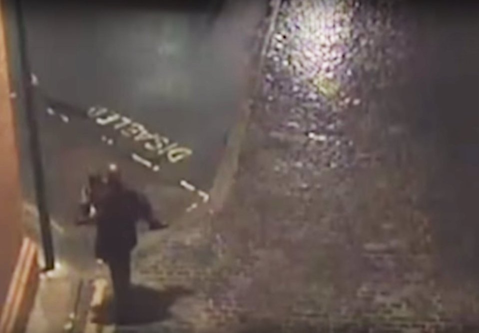  Chilling footage shows the alleged rapist carrying his victim through the streets of Leeds