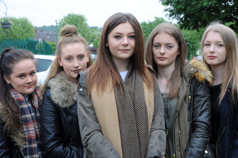  A group of 15 students, including, from left, Chloe Perry, Amy Hardy, Laura Kavaliunan, Courtney Godfrey and Molly Heenan are all challenging their prom ban