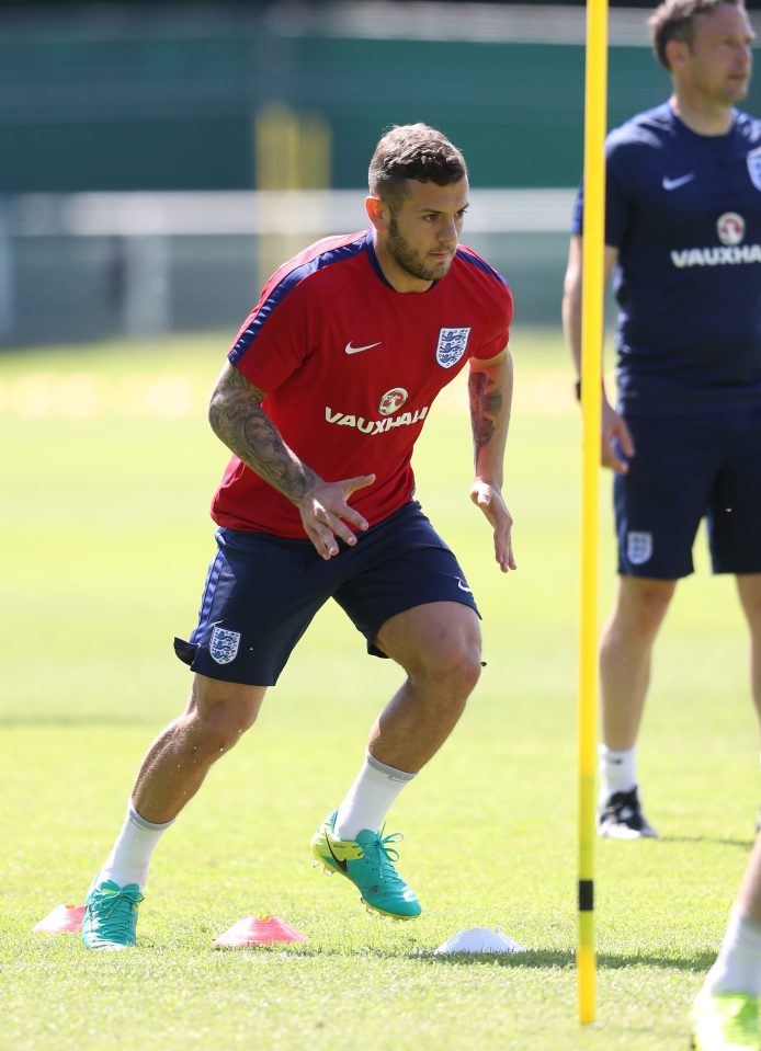 Jack Wilshere is put through his paces as England prepare for Iceland