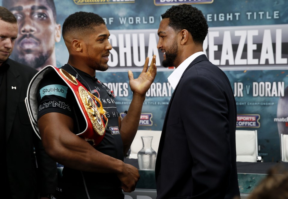  Anthony Joshua and opponent Dominic Breazeale go head-to-head