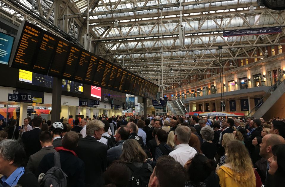  Commuters at Waterloo faced massive delays