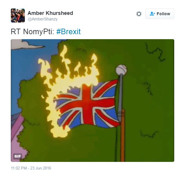  A burning Union Jack summed up some people's feelings