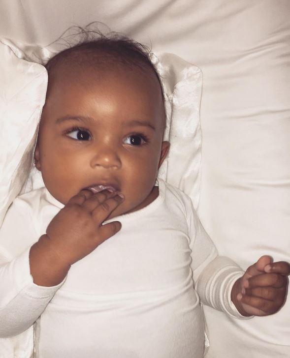  Kim Kardashian finally treated fans to a new picture of her six-month-old son, Saint West