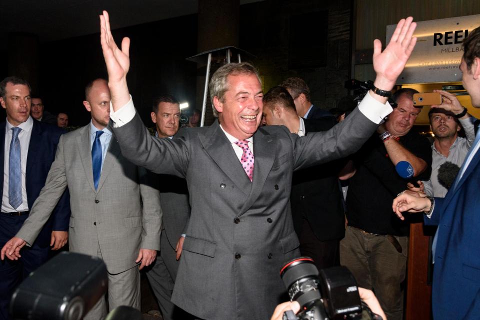  He said the victory for Leave, celebrated by Nigel Farage, should be ignored by MPs