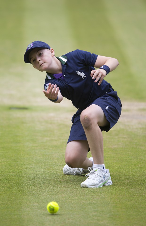  Ball girls and boys are put through 30 hours' training before being trusted on court