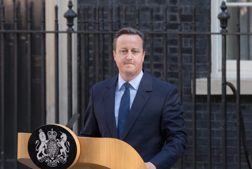  Cameron accepted defeat with dignity and rightly resigned outside No 10 yesterday