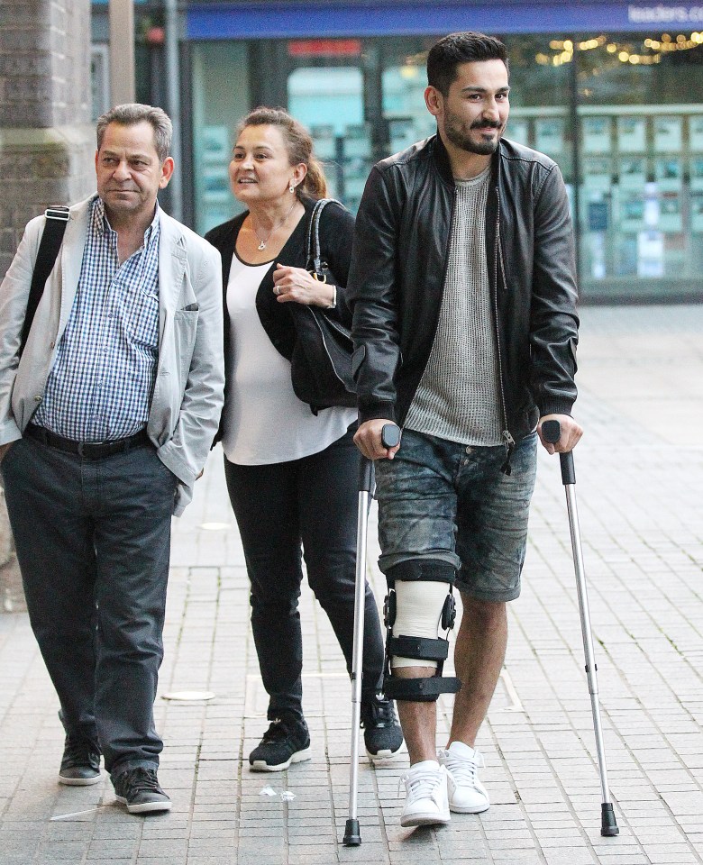  Gundogan was hobbling around with his knee in a brace this summer