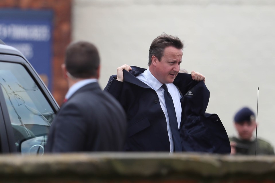  Prime Minister David Cameron arrives to watch the parade during Armed Forces Day at Cleethorpes